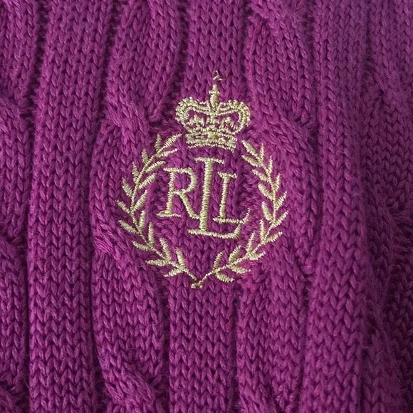 Lauren by Ralph Lauren full zip cable knit sweater - Picture 3 of 5